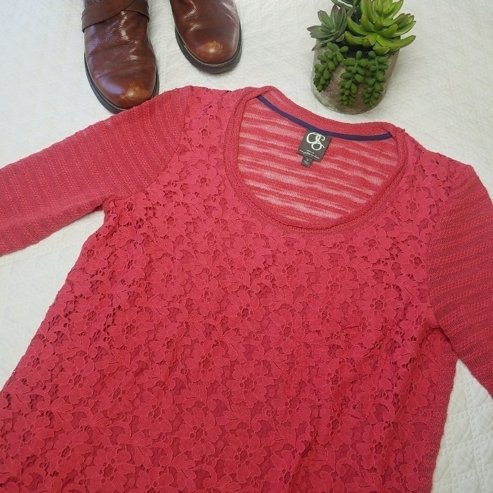 One September Anthropologie lace top shirt small